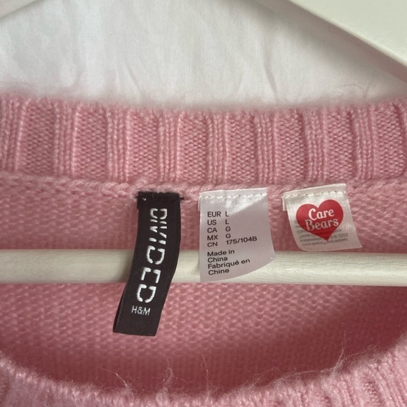 H&M Care Bears MOTIF-FRONT SWEATER Light pink Size Large - Picture 5 of 16